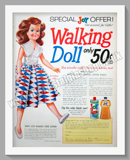 Walking Doll. Original Advert 1956 (ref AD300861)