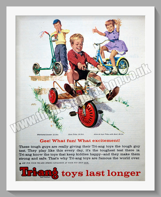 Tri-ang Toys Last Longer. Original Advert 1964 (ref AD300870)