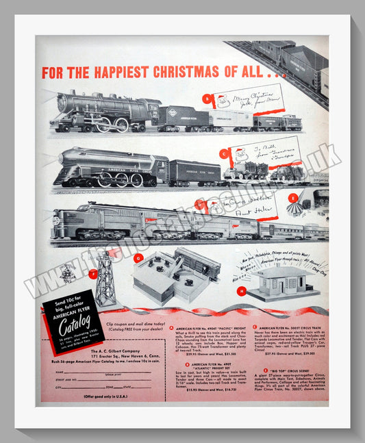 American Toys Model Trains. Original Double Advert 1950 (ref AD300867)