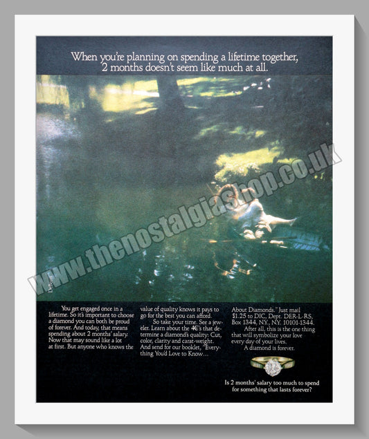 DeBeers Diamonds. Original Advert 1985 (ref AD300882)