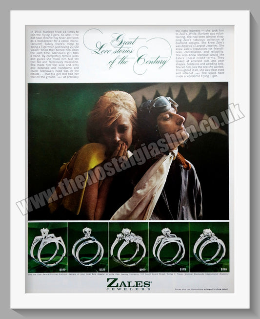 Zales Jewelers. Diamond Rings. Original Advert 1964 (ref AD300888)