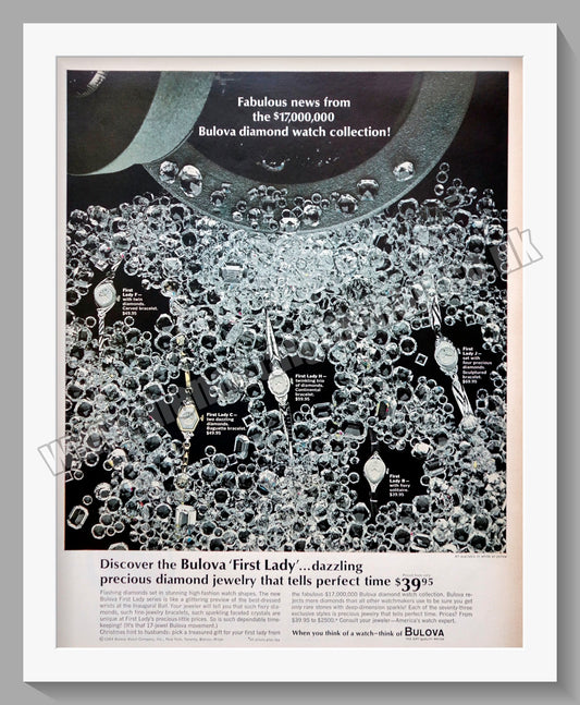 Bulova Diamond Watches. Original Advert 1964 (ref AD300903)