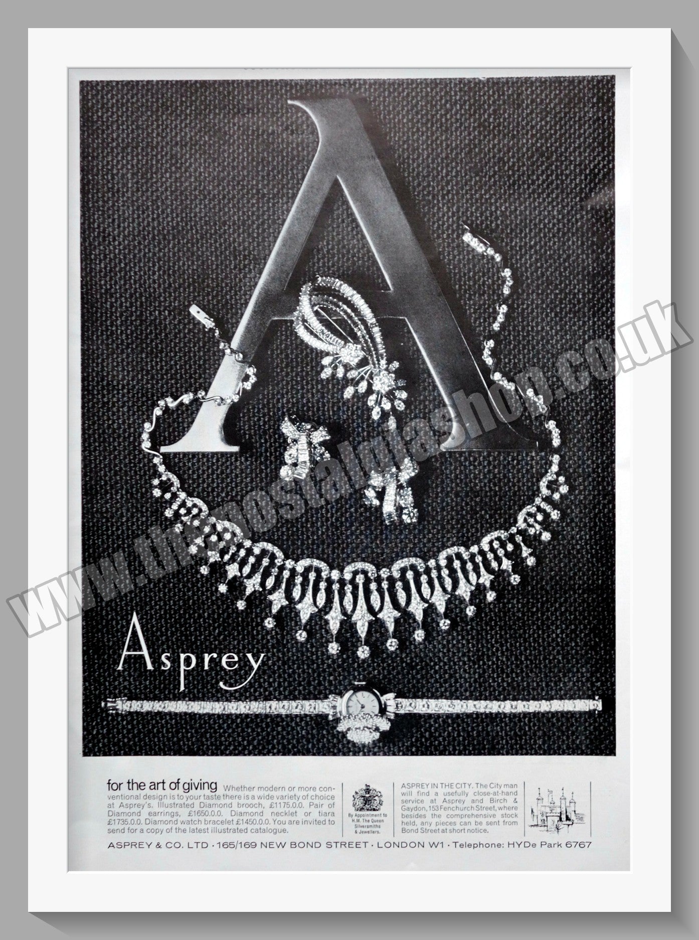 Asprey Jewellery. Original Advert 1964 (ref AD300894)
