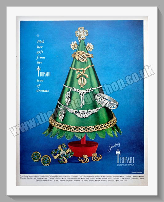 Trifari Jewellery. Original Advert 1950 (ref AD300899)