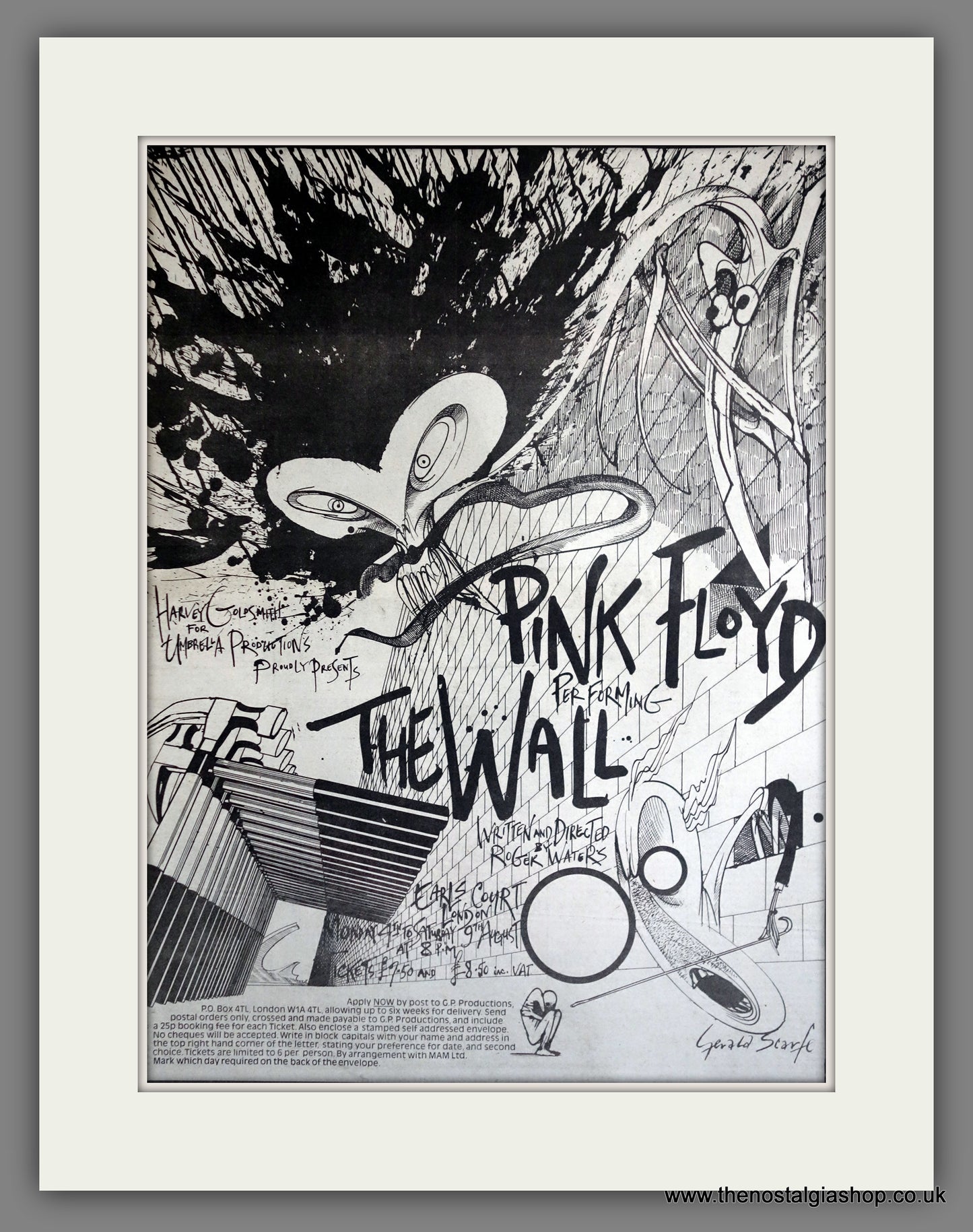 Pink Floyd The Wall. 1980 Large Original Advert (ref AD15297)