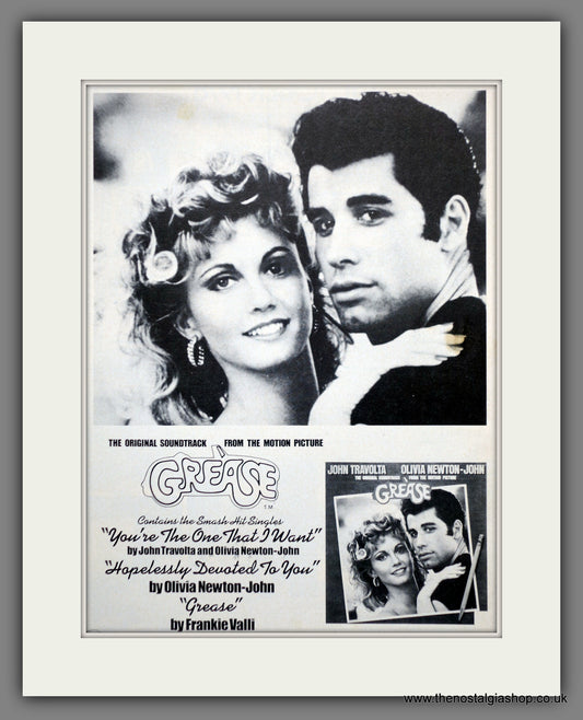 Grease Soundtrack 1978 Original Advert (ref AD60778)