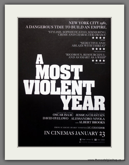 A Most Violent Year. 2015 Original Double Advert (ref AD60808)