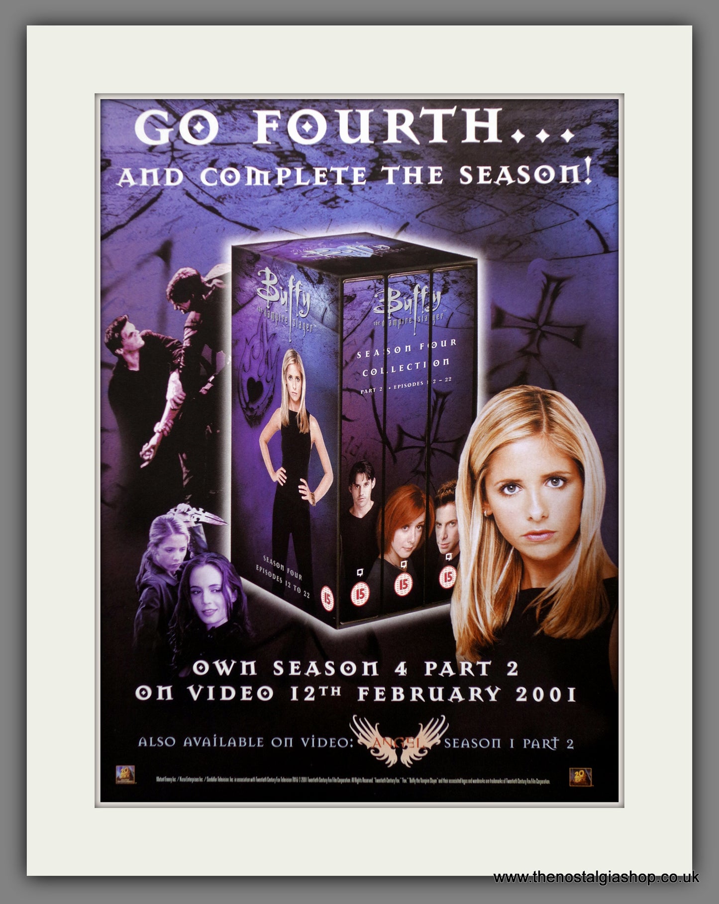 Buffy The Vampire Slayer Season 4. 2001 Original Advert (ref AD60793)