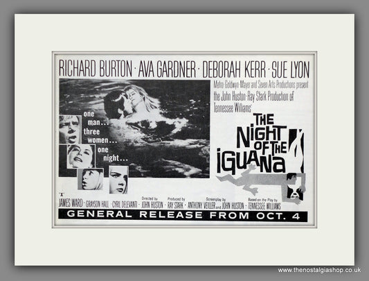 Night Of The Iguana. Richard Burton. 1964 Original Advert (ref AD60800)