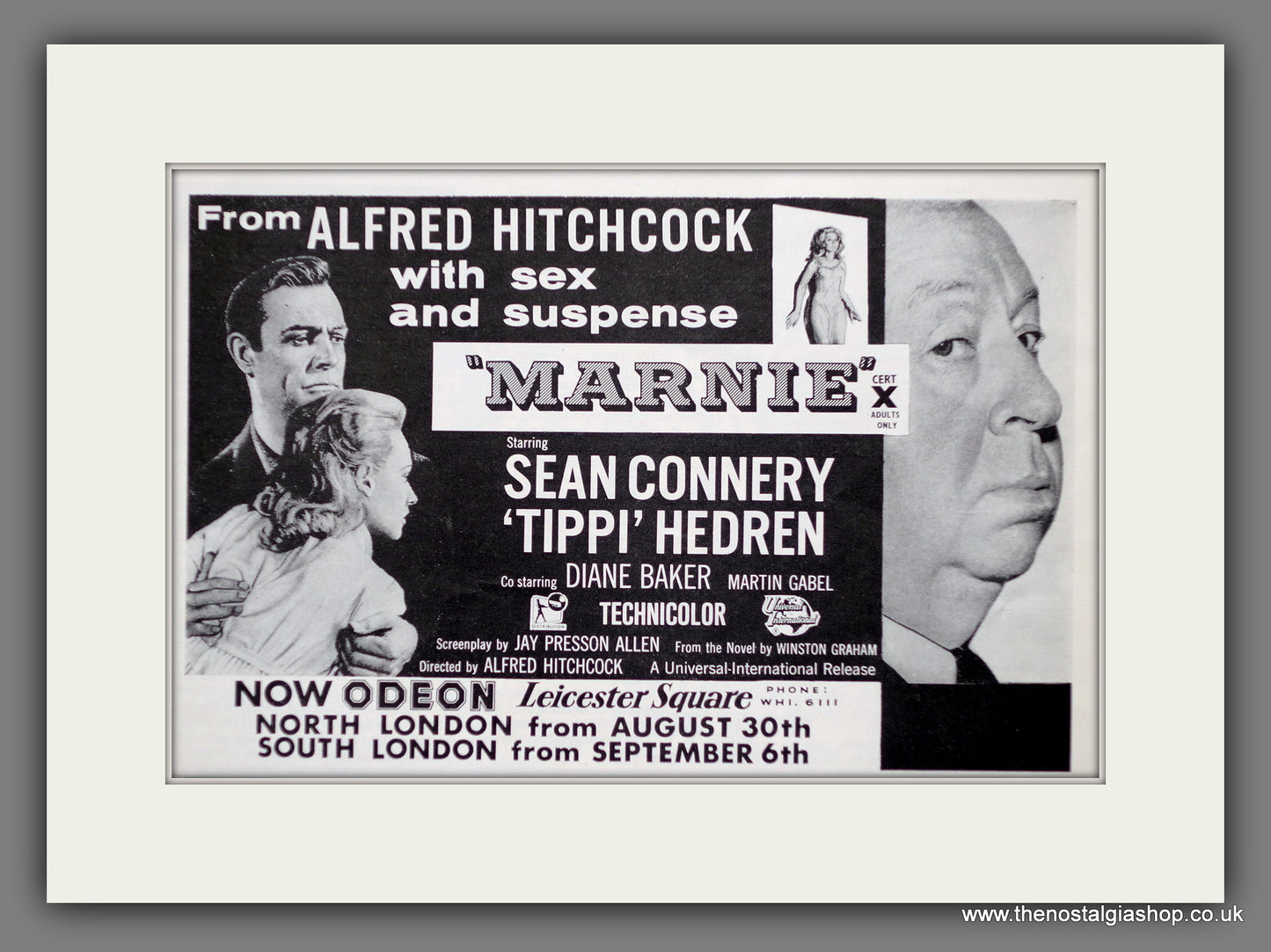 Marnie. Sean Connery. 1964 Original Advert (ref AD60803)