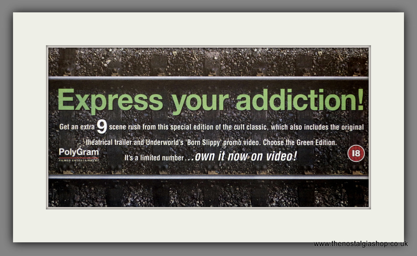 Trainspotting. 1997 Original Double Advert (ref AD60807)