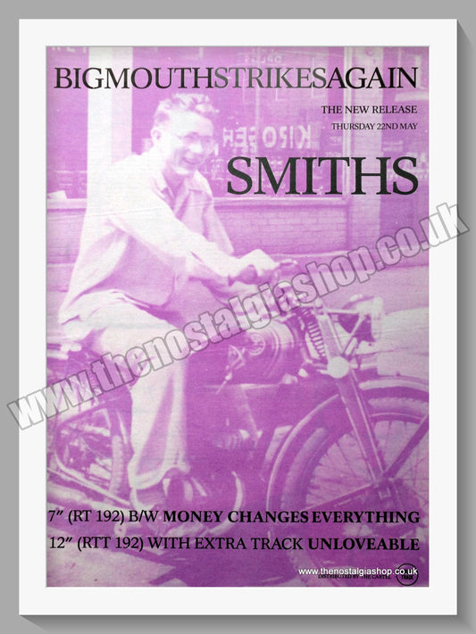 Smiths Big Mouth Strikes Again. 1986 Large Original Advert (ref AD15367)