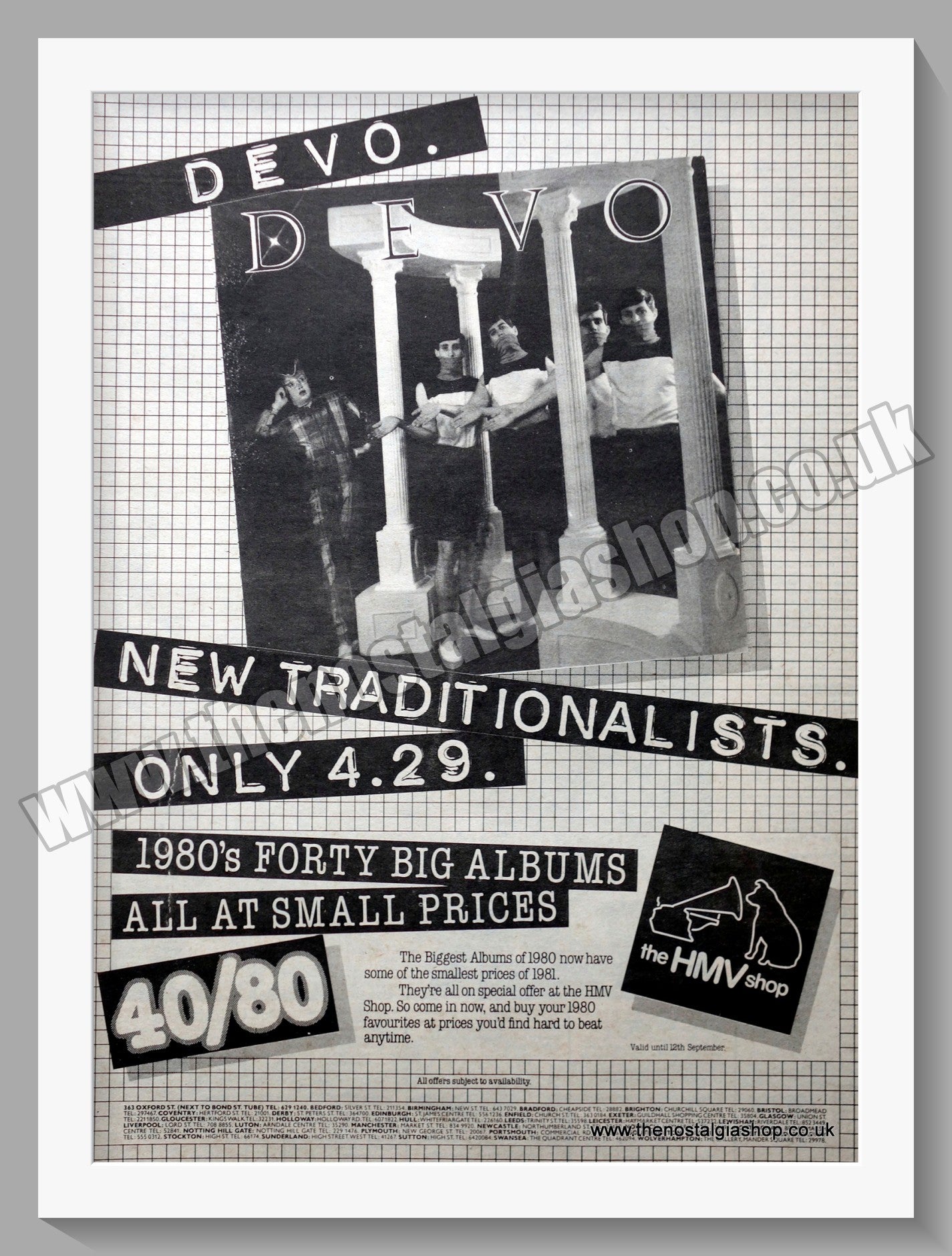 Devo New Traditionalists. 1981 Large Original Advert (ref AD15372 ...