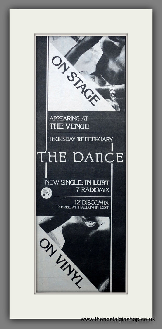 The Dance. In Lust. Vintage Original Advert 1982  (ref AD200340)