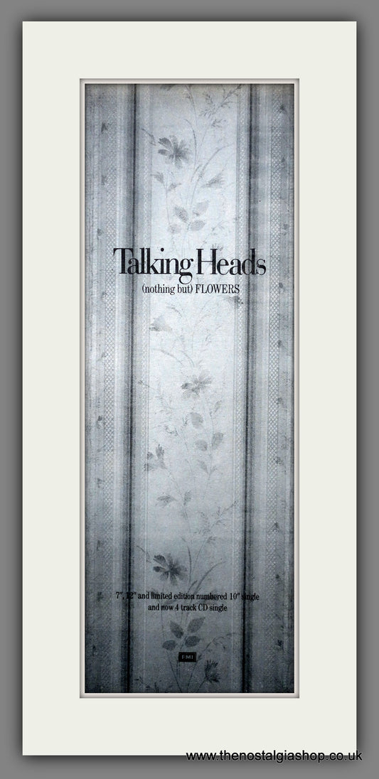 Talking Heads. Nothing But Flowers. Vintage Original Advert 1988  (ref AD200381)