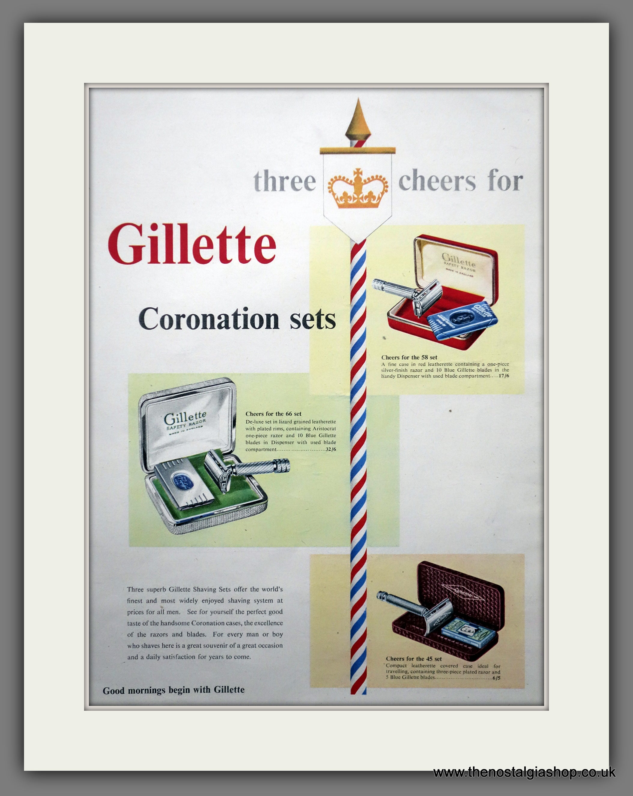 Gillette Razor Box Set Gillette Razor Sets. Large Original Advert 1953 (ref AD300927) – The ...