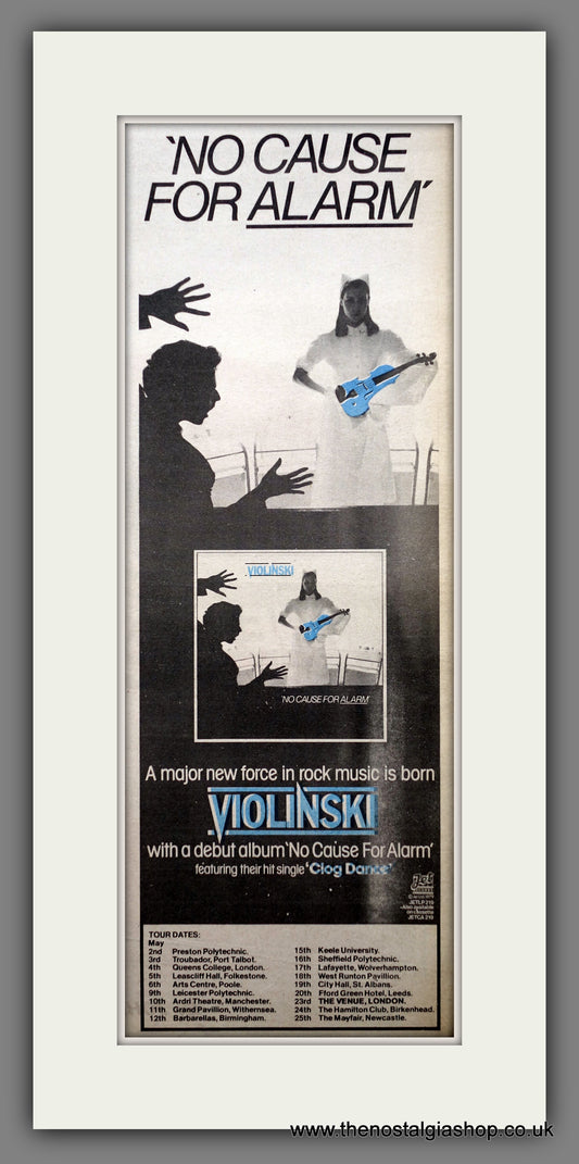 Violinski. No Cause For Alarm. Vintage Original Advert 1979  (ref AD200422)