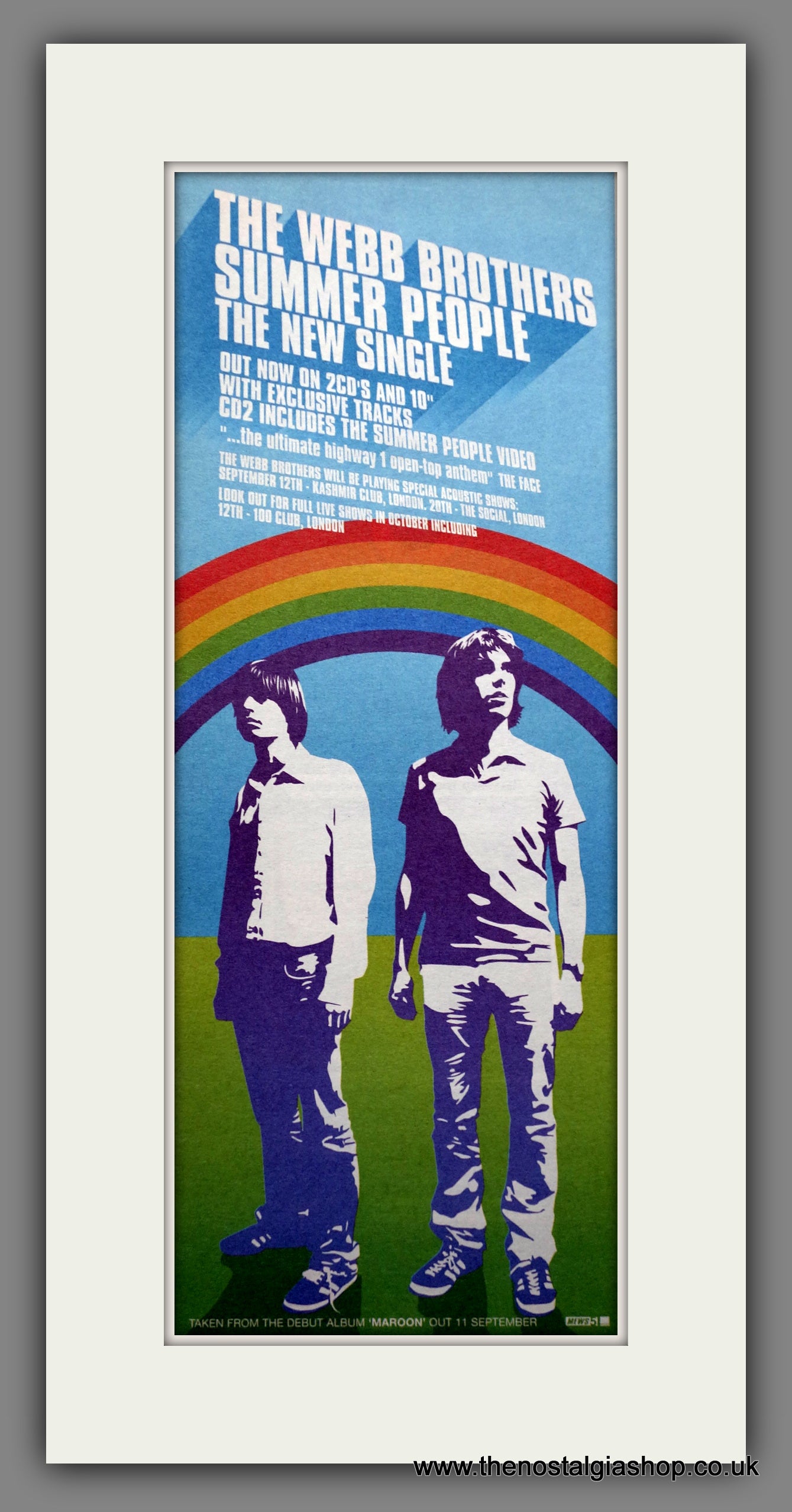 Webb Brothers. Summer People. Vintage Original Advert 2000 (ref AD200430)