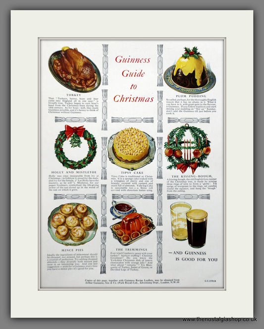 Guinness Guide To Christmas. 1955 Original Advert  (ref AD60831)