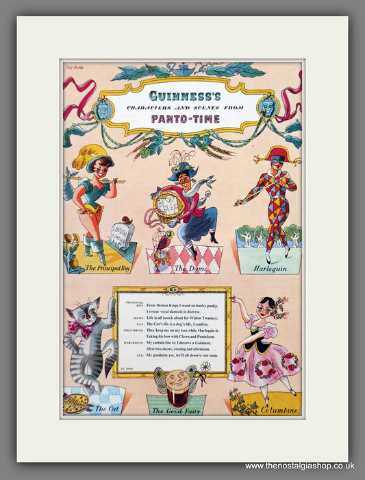 Guinness Panto-Time Characters. 1951 Original Advert  (ref AD60833)