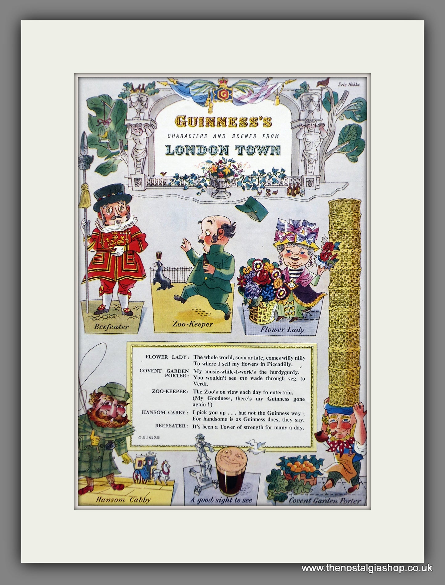 Guinness London Town Characters. 1951 Original Advert  (ref AD60835)