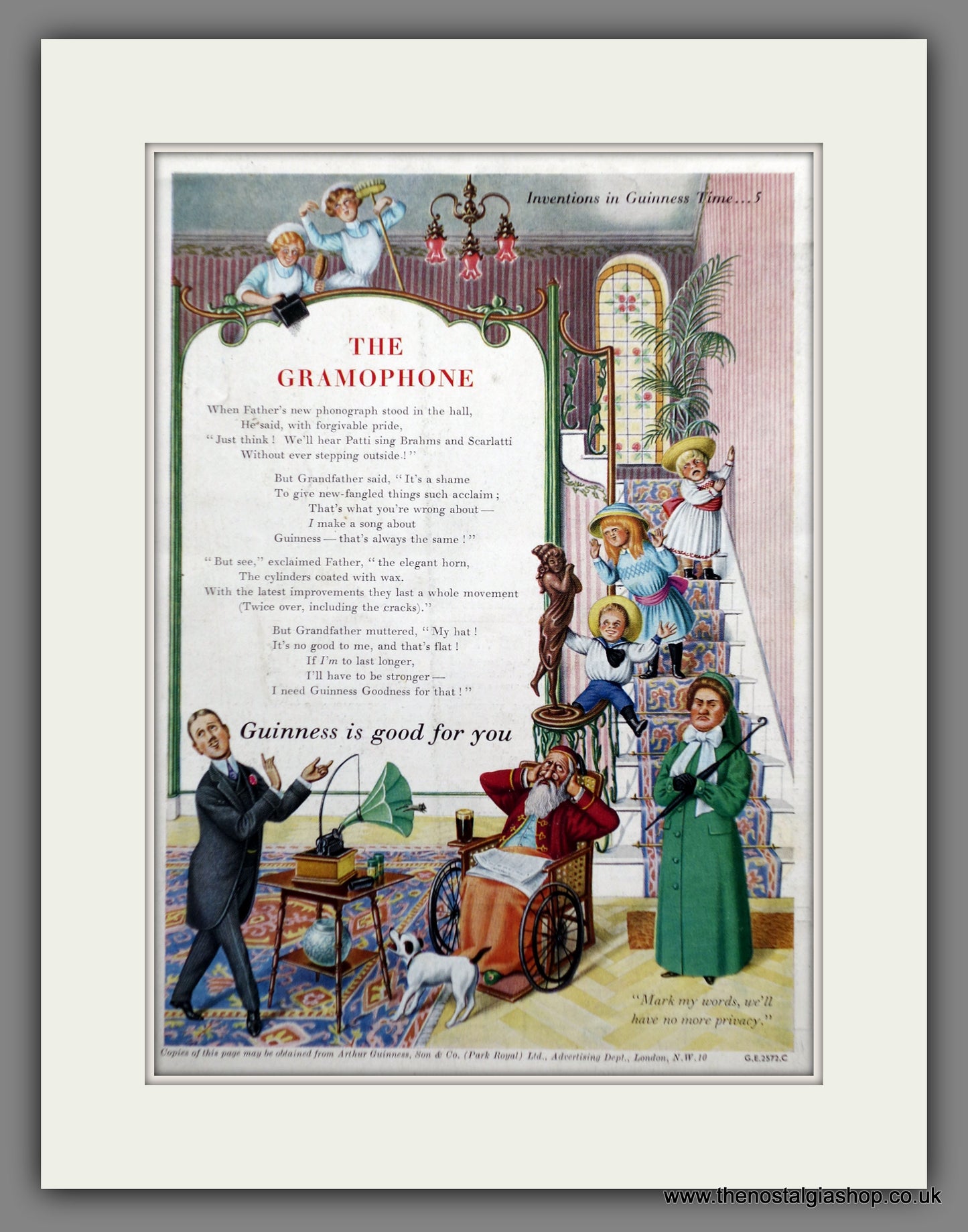 Guinness. The Gramophone. 1952 Original Advert  (ref AD60840)