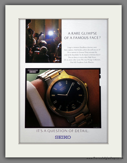 Seiko Presage Watches. Original Advert 1989 (ref AD60882)
