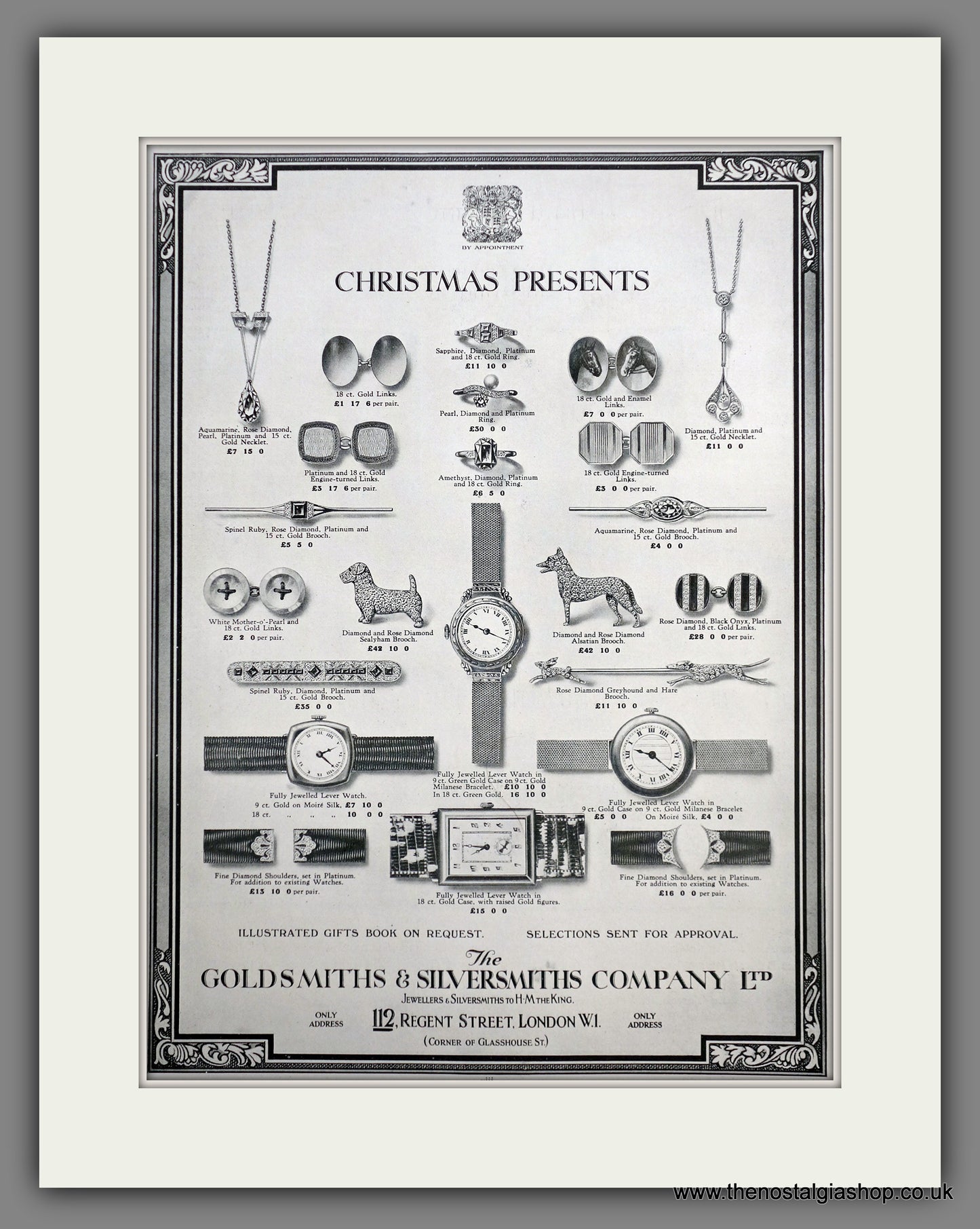 Goldsmiths & Silversmiths Company. Watches & Gifts. Original Advert 1927 (ref AD301158)