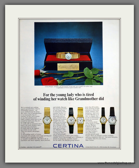Certina Watches. Original Advert 1967 (ref AD301169)