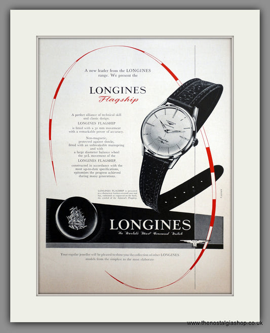 Longines Flagship Watches. Original Advert 1957 (ref AD301172)