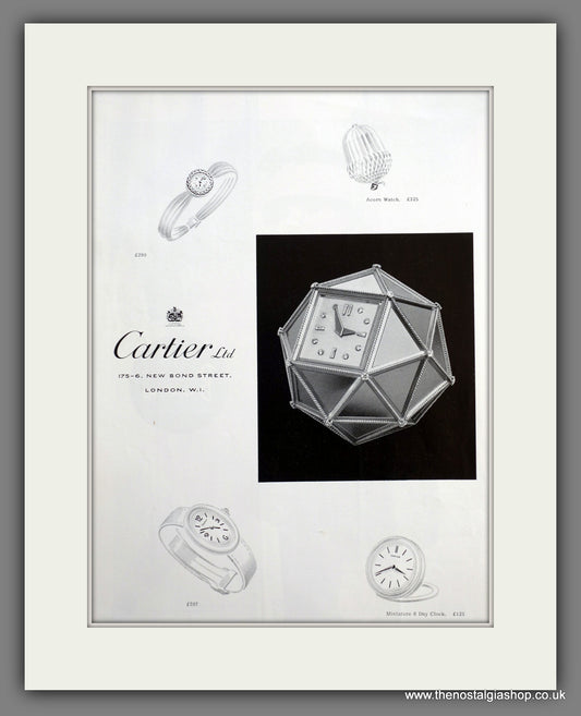 Cartier Watches and Clocks. Original Advert 1960 (ref AD301244)