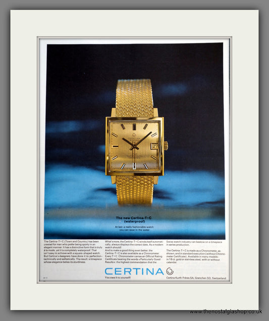 Certina Watches  Original Advert 1966 (ref AD301265)