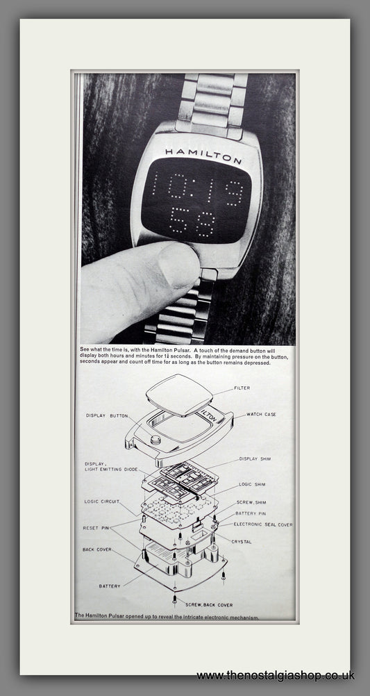 Hamilton Pulsar Digital Watches. Original Advert 1970 (ref AD301287)