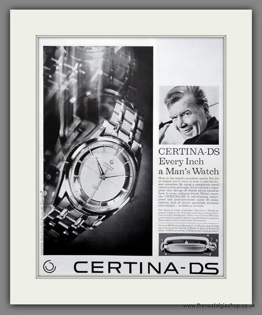 Certina-DS Watches.  Original Advert 1960 (ref AD301280)
