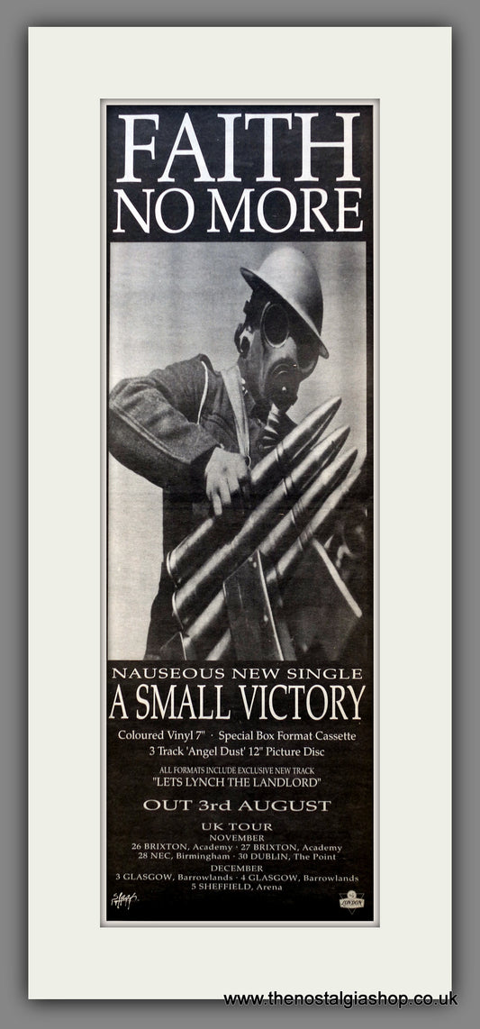 Faith No More A Small Victory. Original Advert 1992 (ref AD200519)