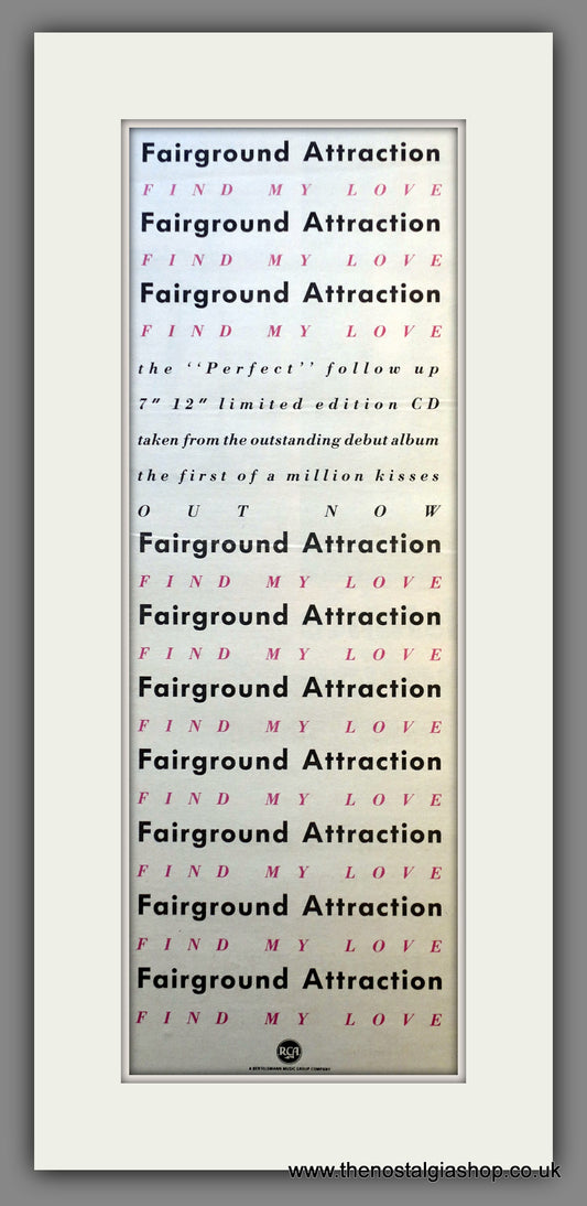 Fairground Attraction Find My Love. Original Advert 1988 (ref AD200527)