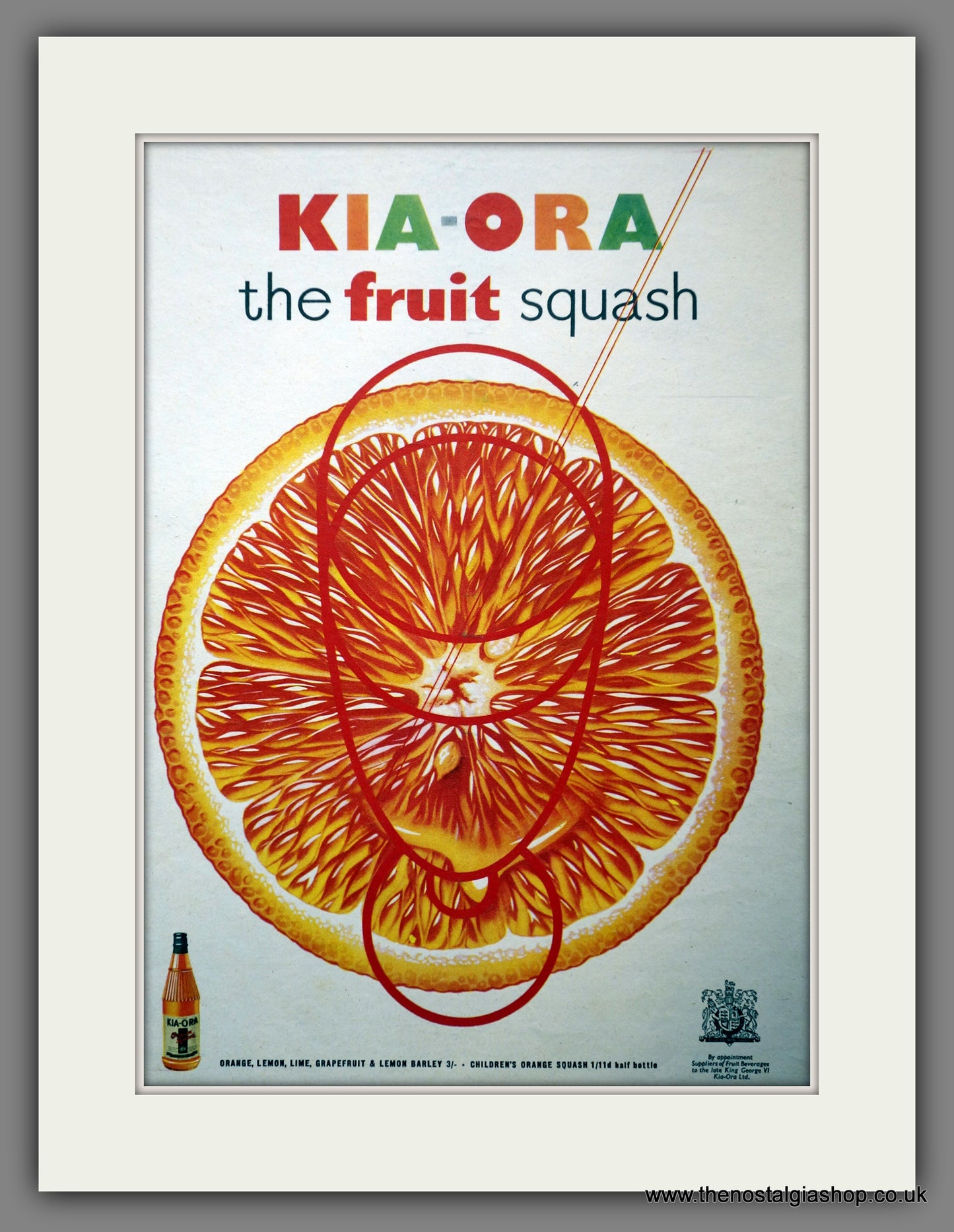 Kia-Ora Fruit Squash. Original Advert 1954 (ref AD300946)