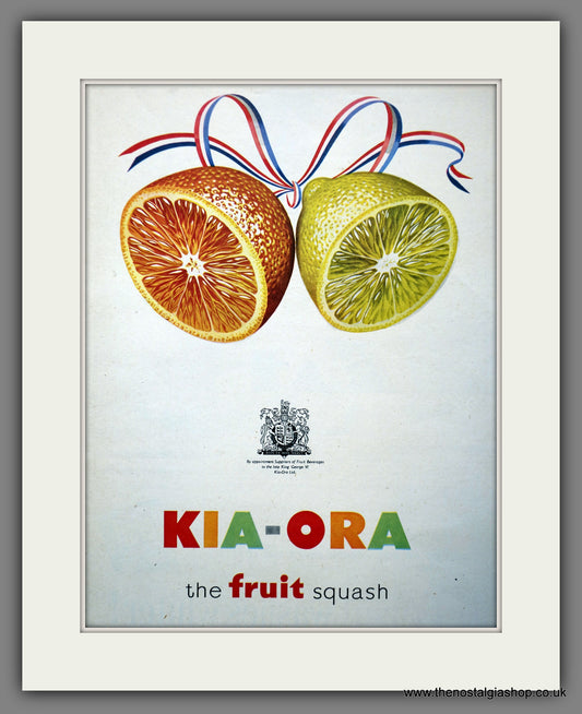 Kia-Ora Fruit Squash. Original Advert 1953 (ref AD300947)