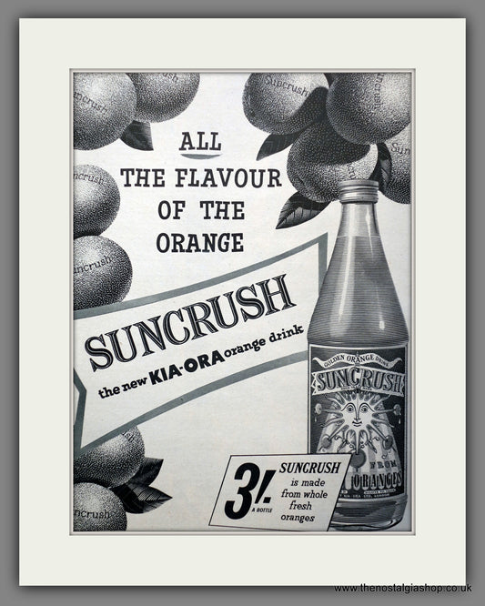 Kia-Ora Suncrush. Original Advert 1955 (ref AD300948)