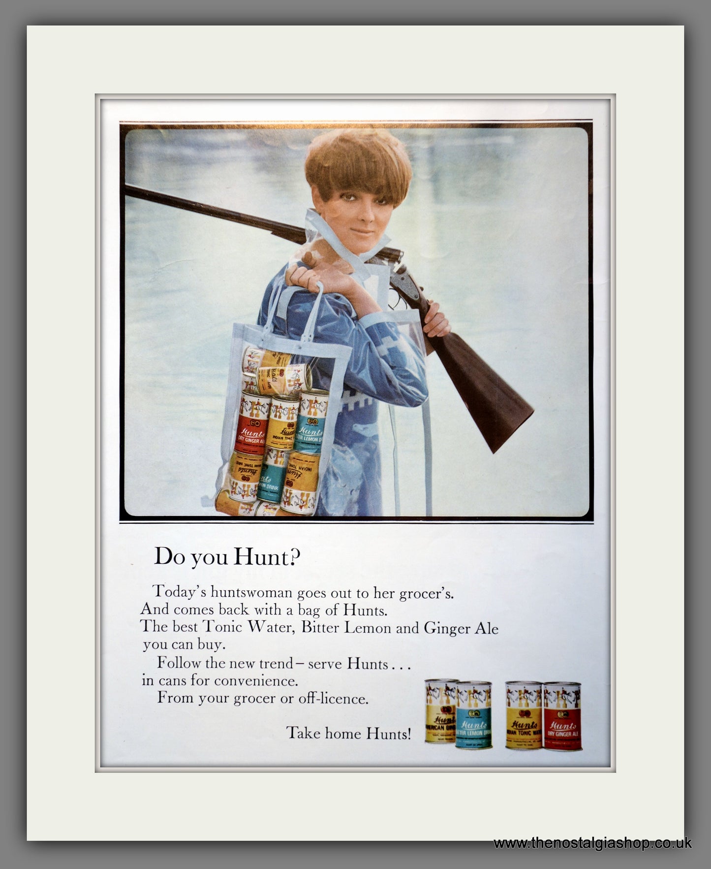 Hunts Tonic Water. Original Advert 1966 (ref AD300952)