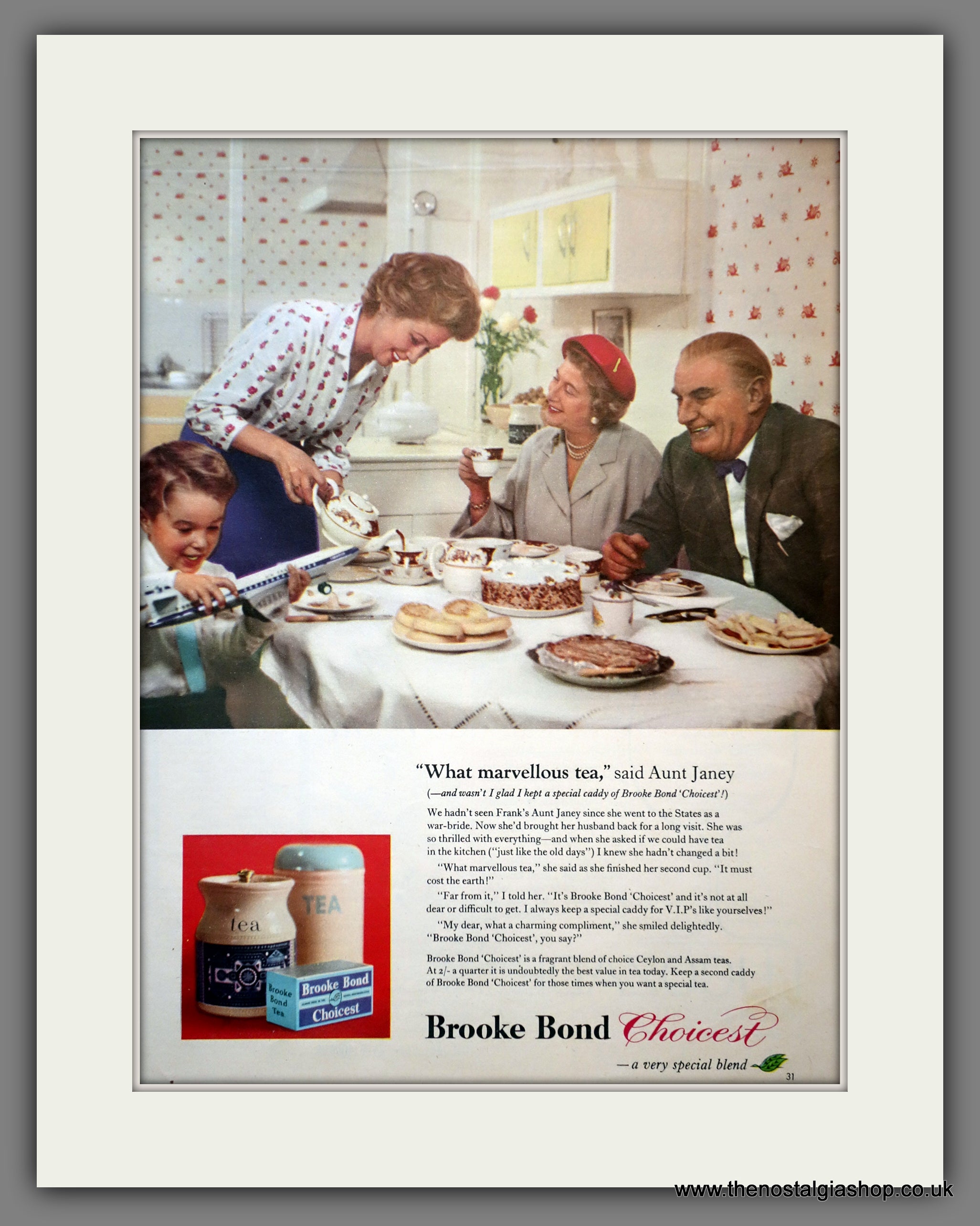 Brooke Bond Tea. Choicest. Original Advert 1960 (ref AD300980) – The ...