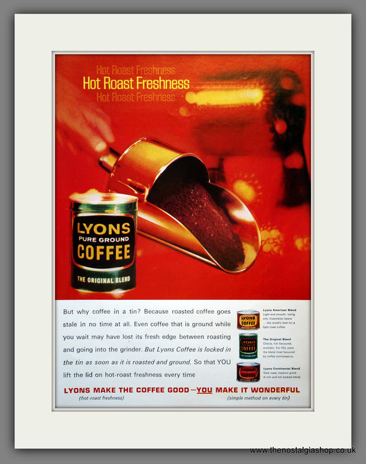 Lyons Pure Ground Coffee. Original Advert 1965 (ref AD300986)