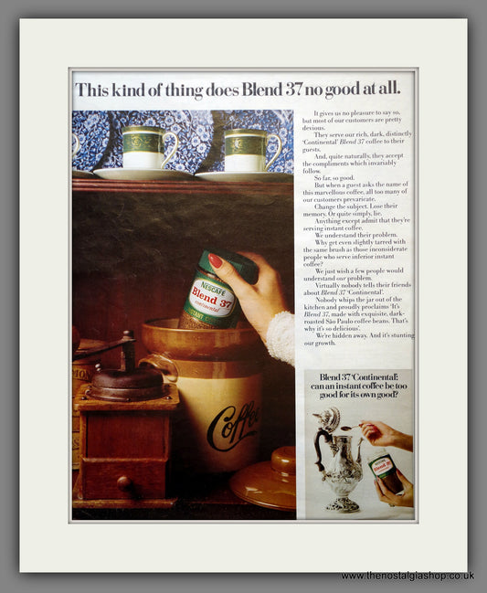 Nescafe Blend 37 Coffee. Original Advert 1973 (ref AD300987)