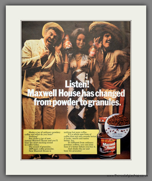 Maxwell House Coffee. Original Advert 1970 (ref AD301012)