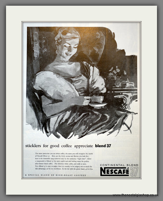 Nescafe Blend 37 Coffee. Original Advert 1959 (ref AD300989)