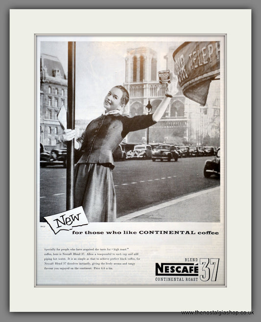 Nescafe Blend 37 Coffee. Original Advert 1957 (ref AD300990)