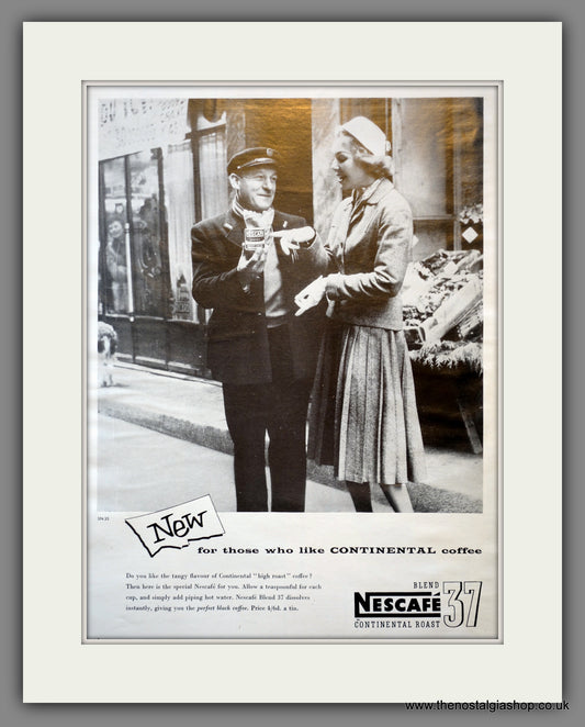 Nescafe Blend 37 Coffee. Original Advert 1957 (ref AD300992)