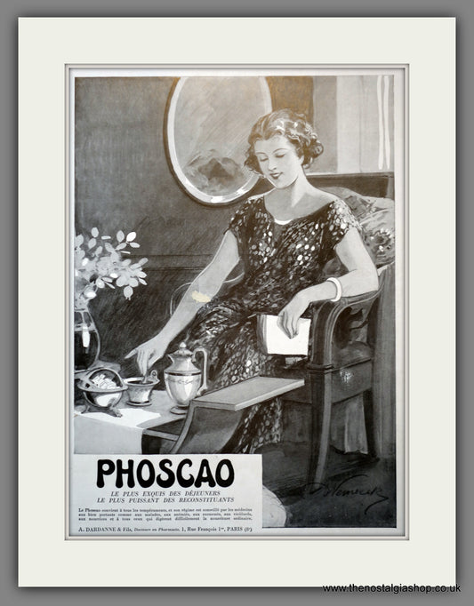 Phoscao Corn and Cocoa Shake. Original French Advert 1933 (ref AD301022)
