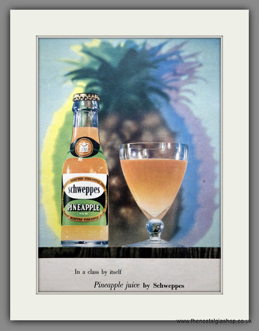 Schweppes Pineapple Tonic Water. Original Advert 1954 (ref AD301033)