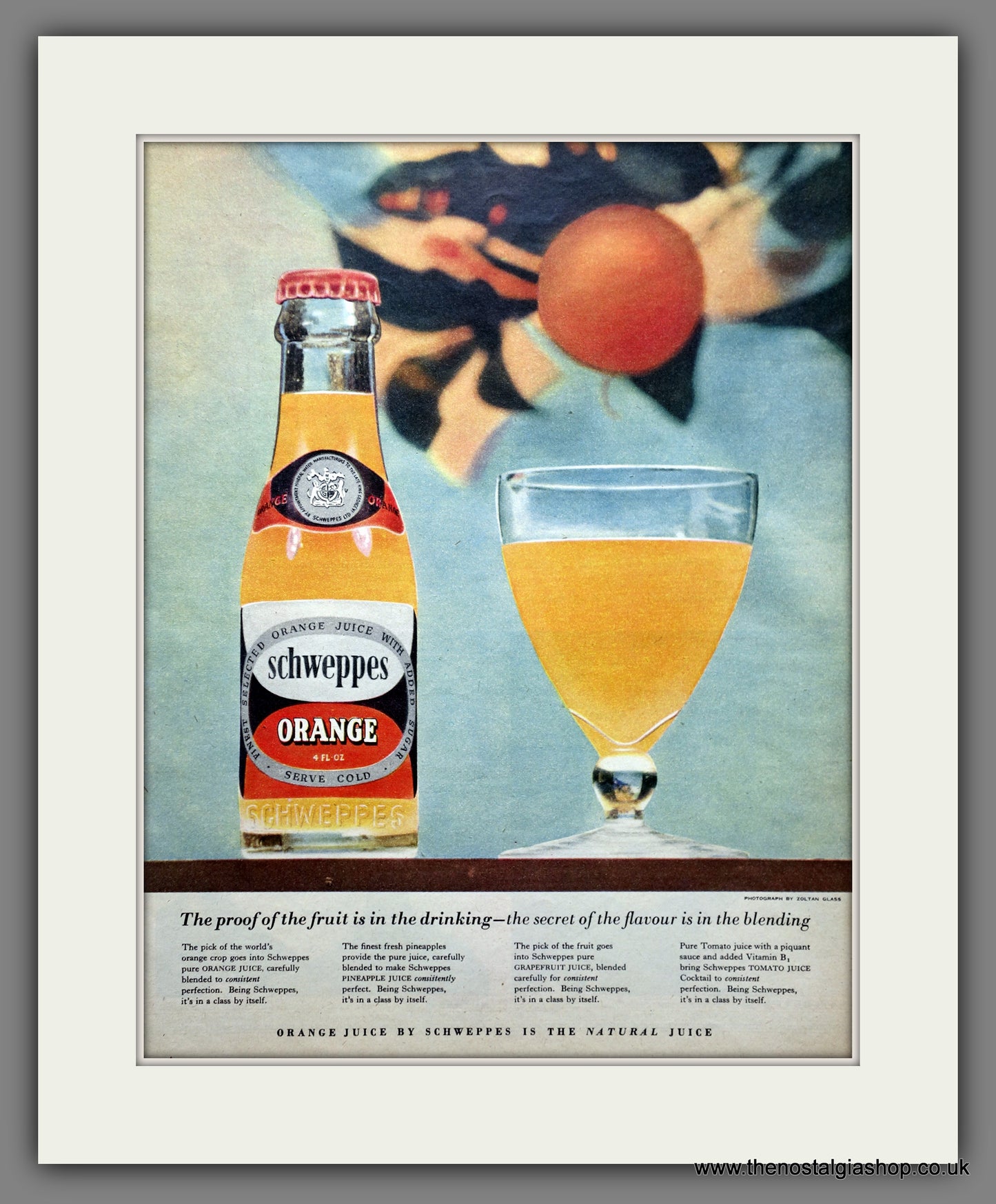 Schweppes Orange Tonic Water. Original Advert 1955 (ref AD301035)